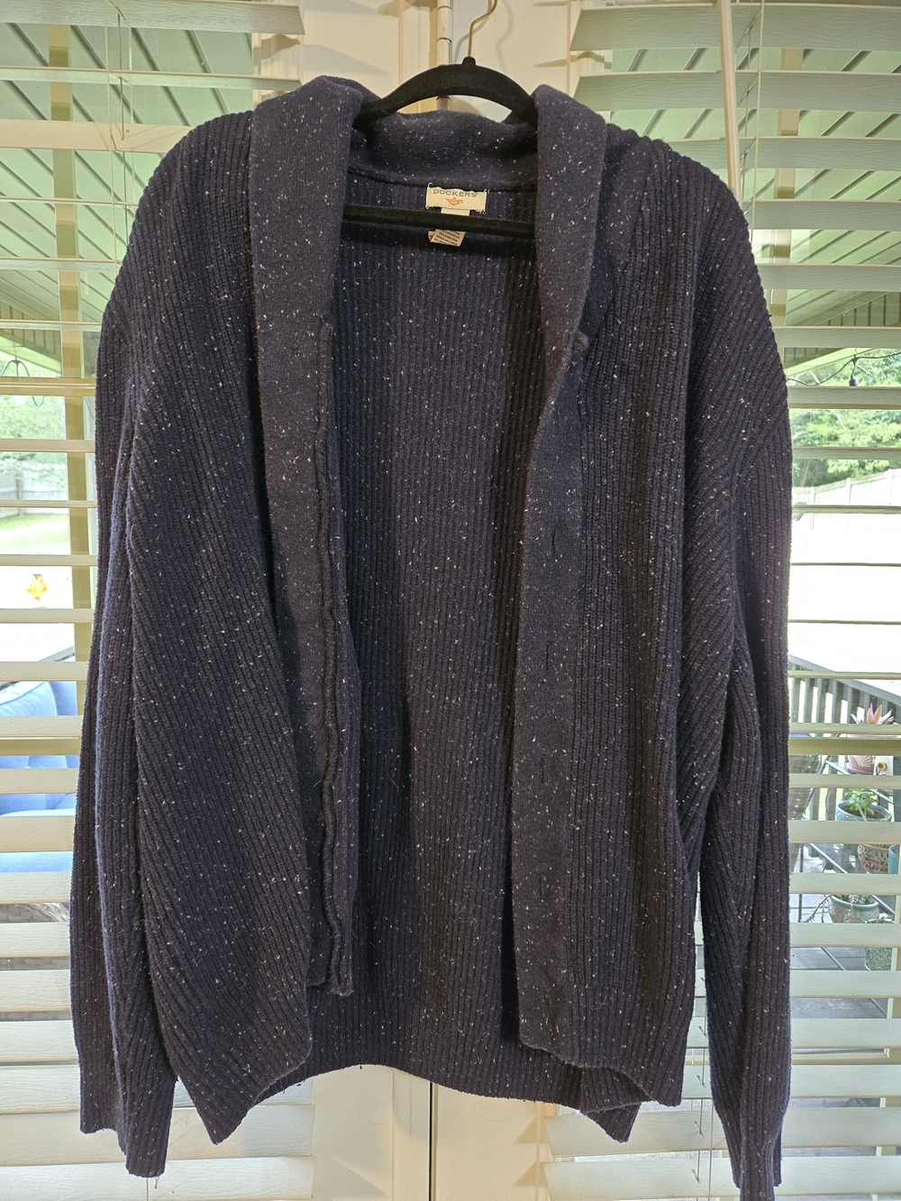 Dockers Navy Speckled Cardigan Sz 3XLT